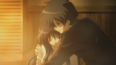 I think the tragic feel of the anime really amplified the romance between these two.